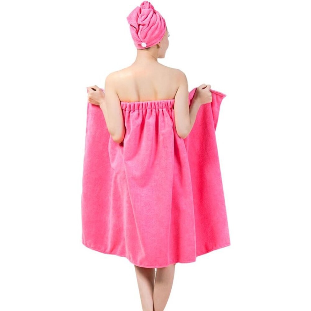 Women Microfiber Bath Towel Wrap Hair Turban Adjustable Compact Spa Shower